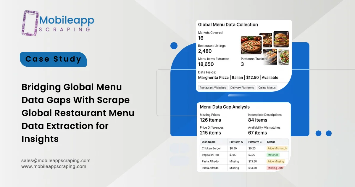 Scrape Global Restaurant Menu Data Extraction for Insights